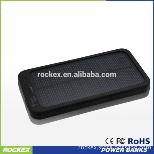 2016 Promotional gift 5000mAh solar power bank for all mobile phones